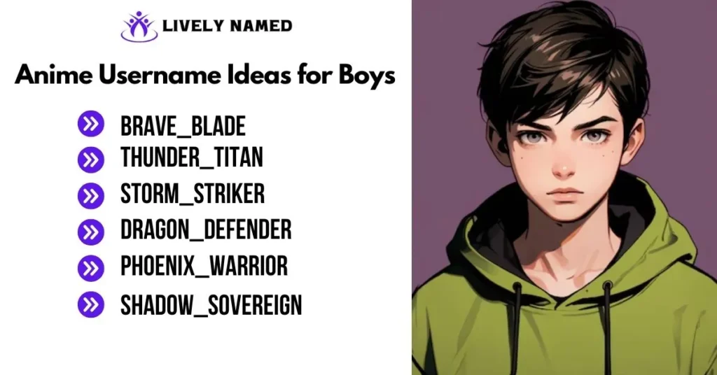 Anime Username Ideas for Boys