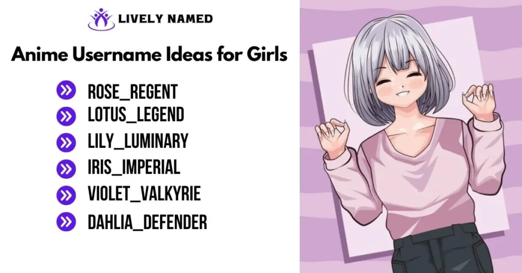 Anime Username Ideas for Girls