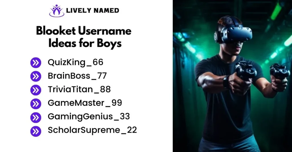 Blooket Username Ideas for Boys