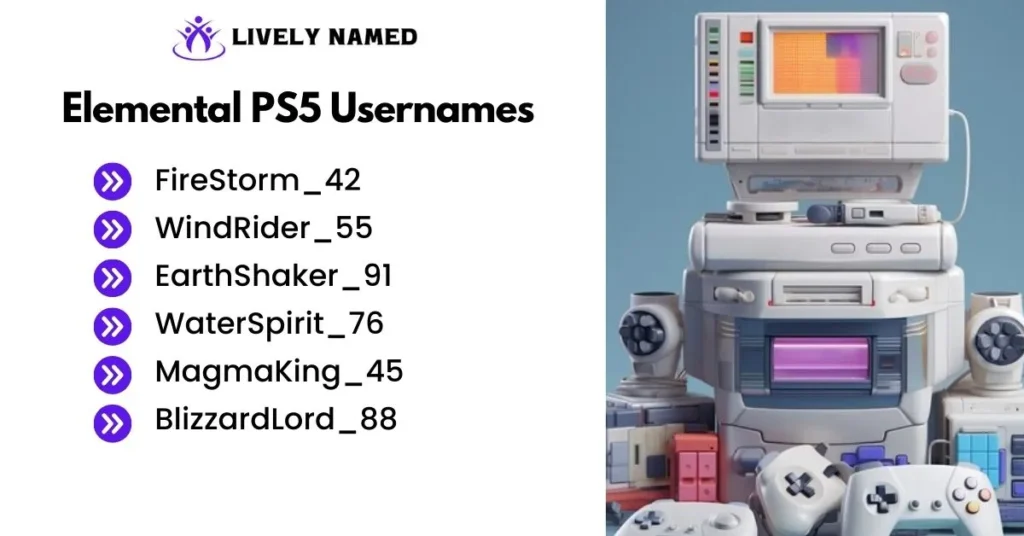 Elemental PS5 Usernames