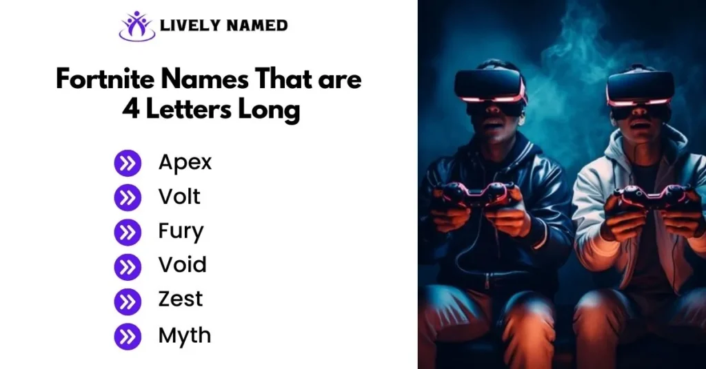 Fortnite Names That are 4 Letters Long