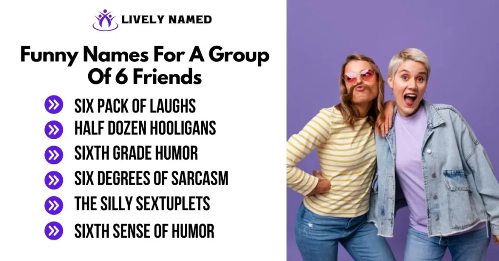 Funny Names For A Group Of 6 Friends