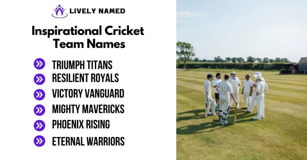 Inspirational Cricket Team Names