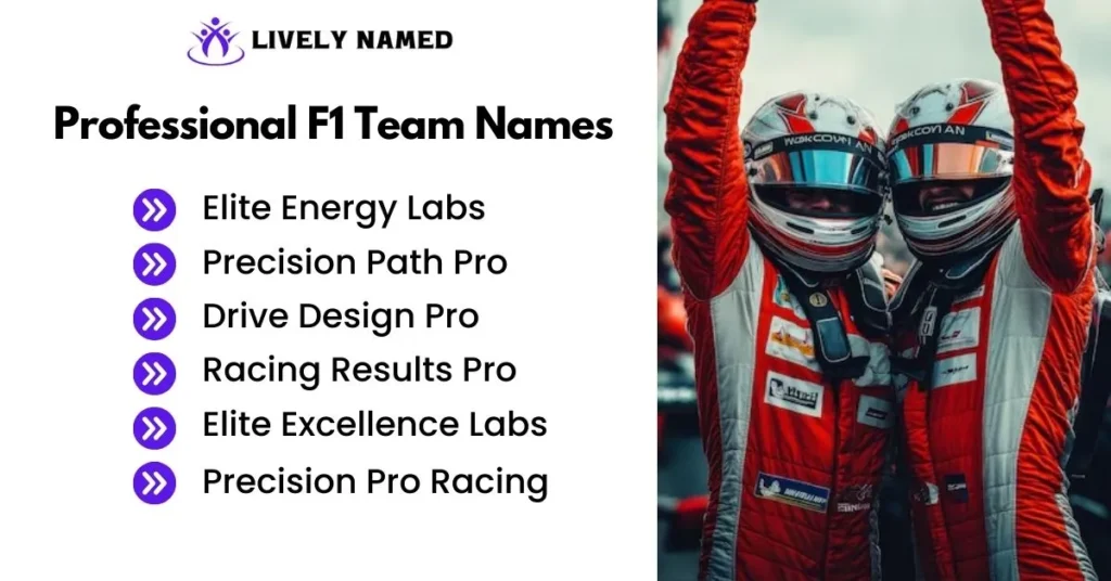 Professional F1 Team Names