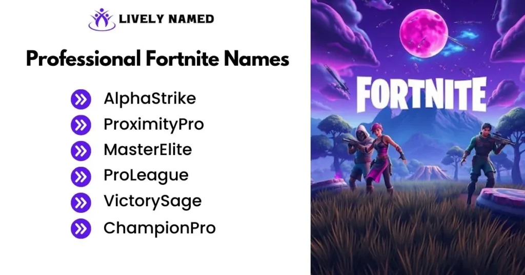 Professional Fortnite Names