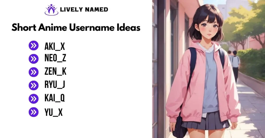 Short Anime Username Ideas