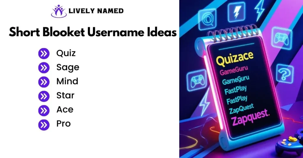 Short Blooket Username Ideas