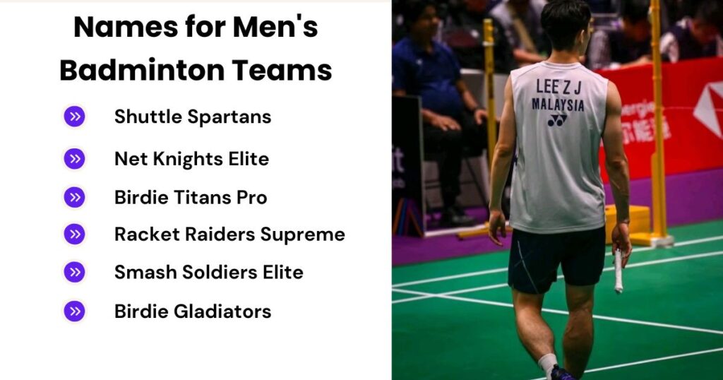 Names for Men's Badminton Teams