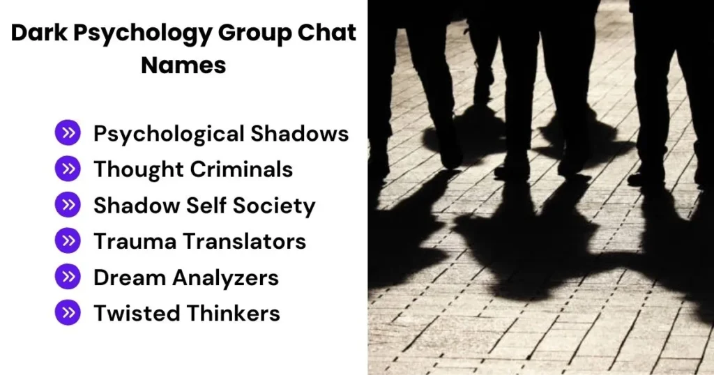 Dark Psychology Group Chat Names