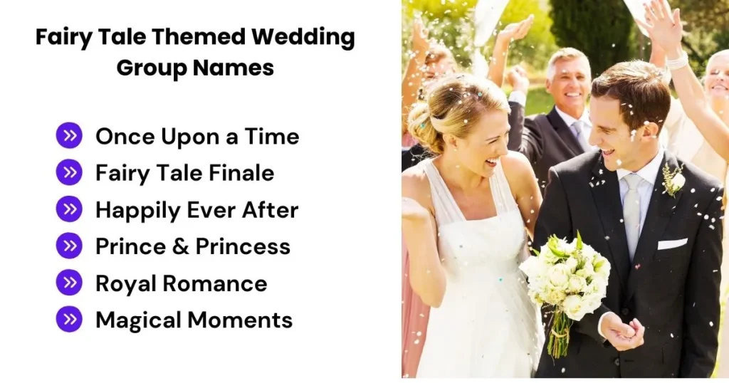 Fairy Tale Themed Wedding Group Names