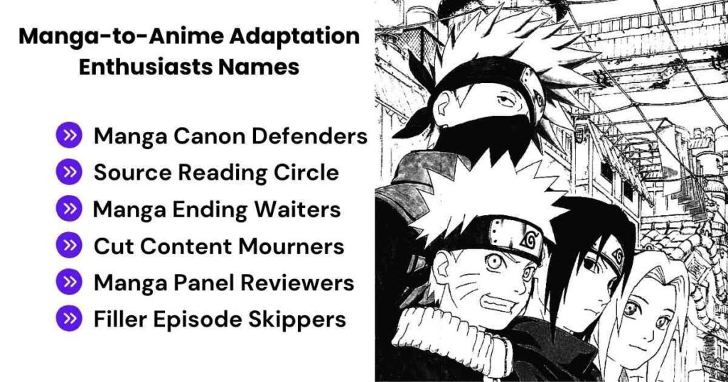 Manga-to-Anime Adaptation Enthusiasts Names