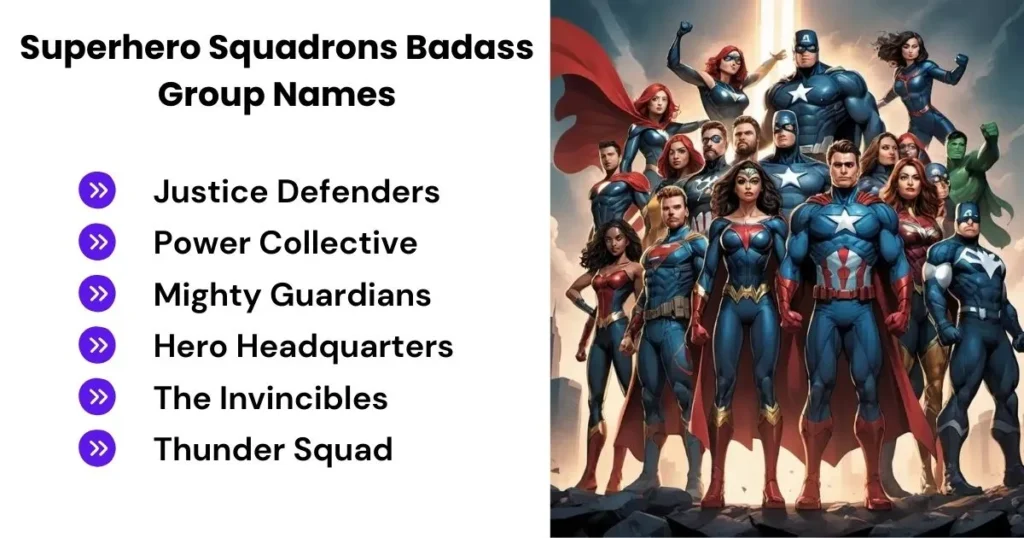 Superhero Squadrons Badass Group Names