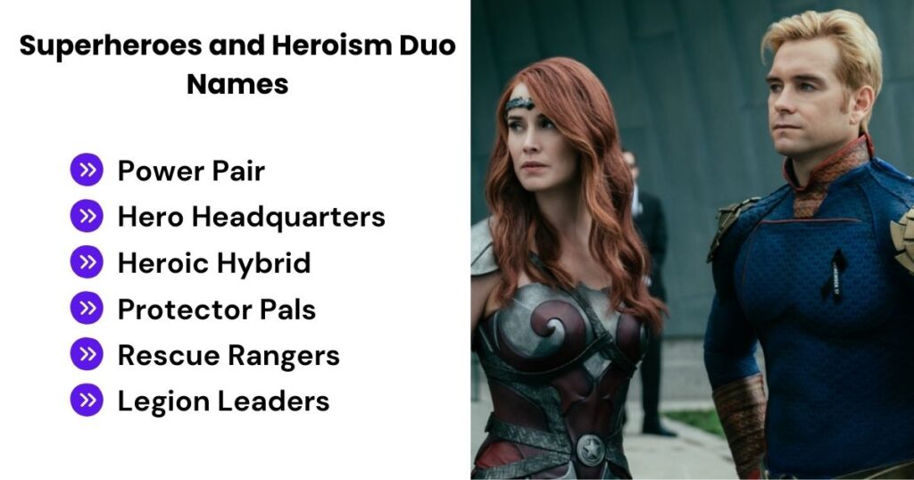 Superheroes and Heroism Duo Names